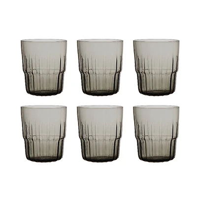 Hello Honey® 4" Mid-Century Gray Drinking Glasses, 6ct.