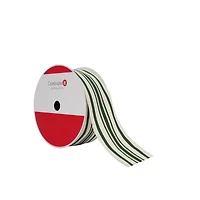 2.5" x 80ft. Green Stripes Wired Jumbo Ribbon by Celebrate It®