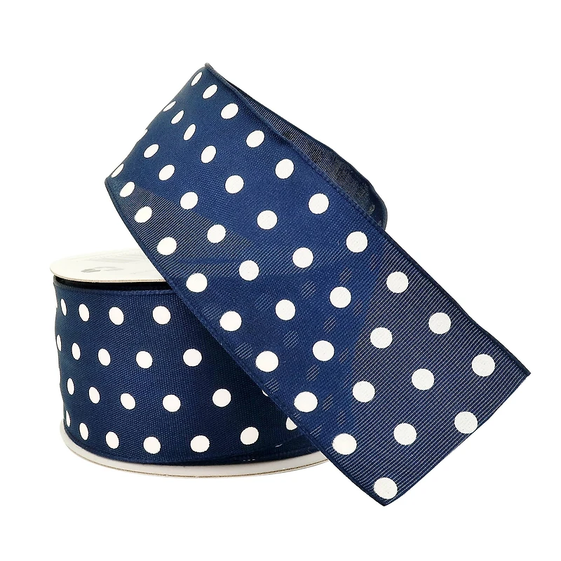 1.5" x 3yd. Sheer Wired Polka Dot Ribbon by Celebrate It