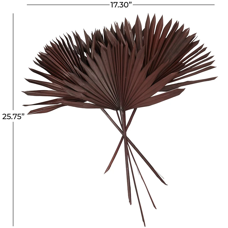 Dark Brown Sun Palm Spear Leaf Foliage Bundle