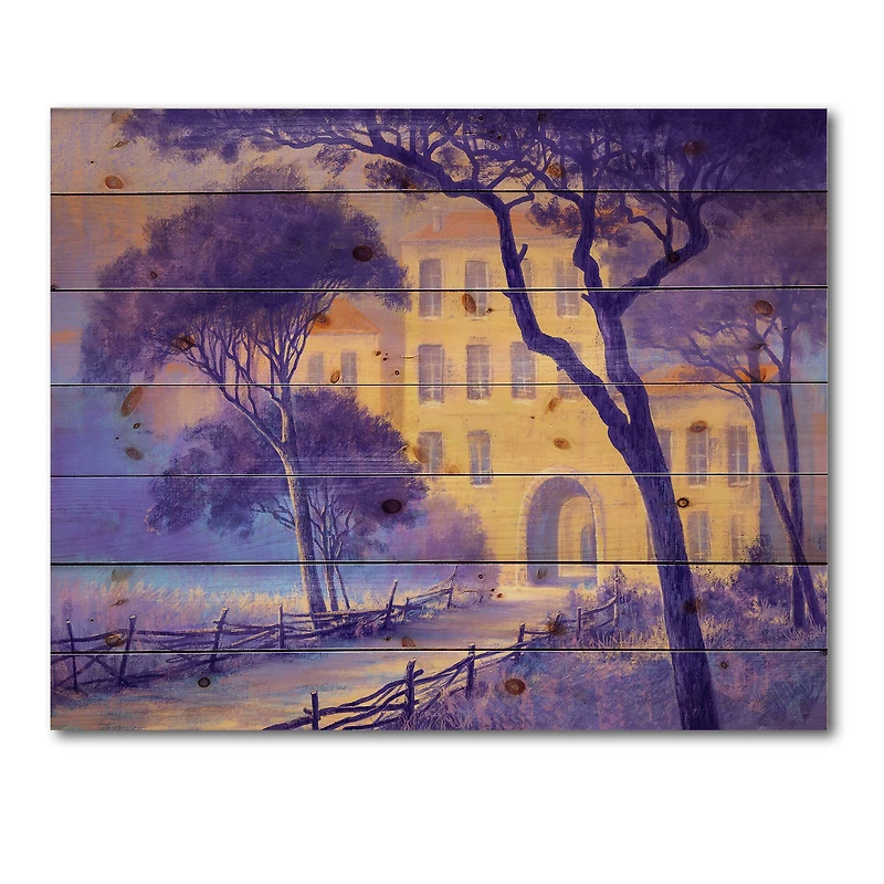 Designart - Street Landscape On Footpath & Trees In A City