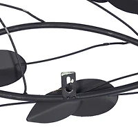 Traditional Brown Leaf & Vine Metal Wall Accent