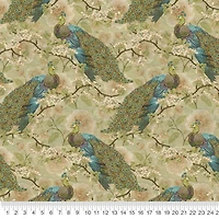 Springs Creative Indian Peacock Floral Cotton Fabric