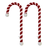 Haute Decor Velvet Candy Cane Stocking Holder, 2ct.