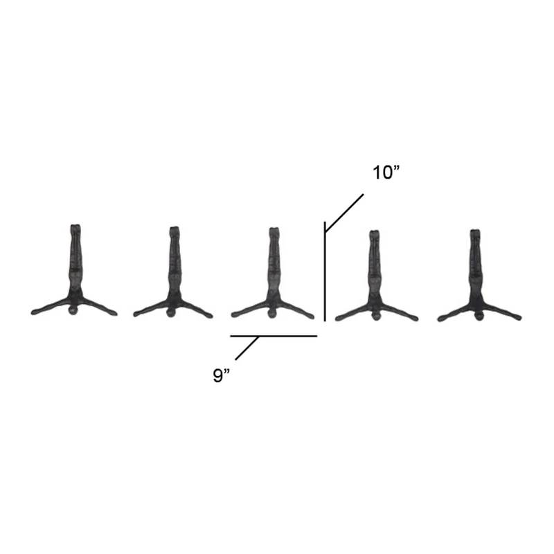 The Novogratz 10" Aluminum Modern Figurine Wall Décor Set