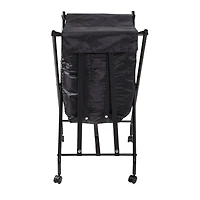 Honey Can Do Black Single Bounce Back Hamper with Wheels and Lid