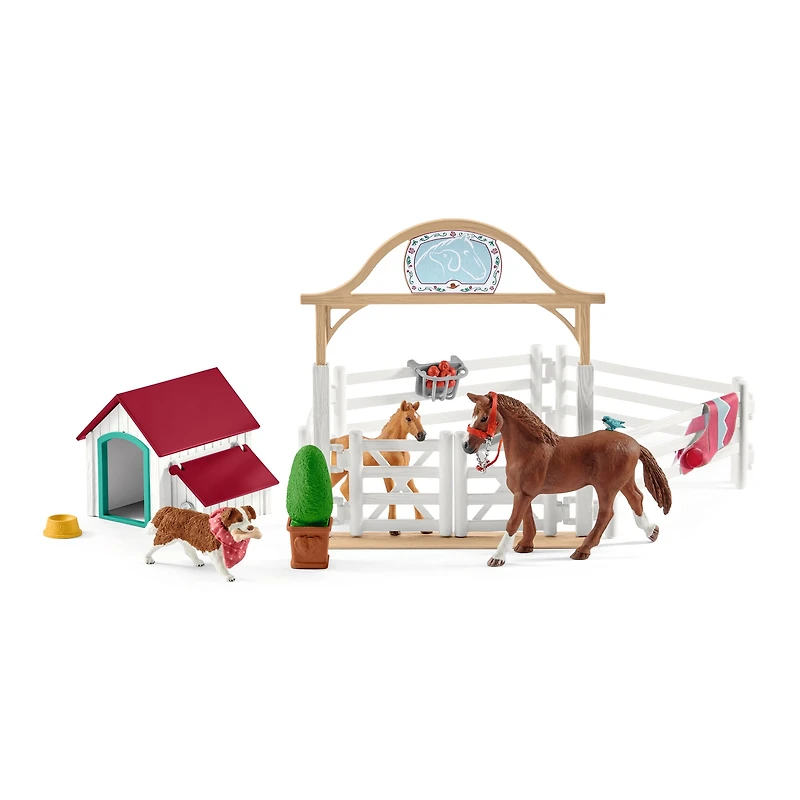 Schleich Horse Club Hannah's Guest Horses with Ruby the Dog Playset