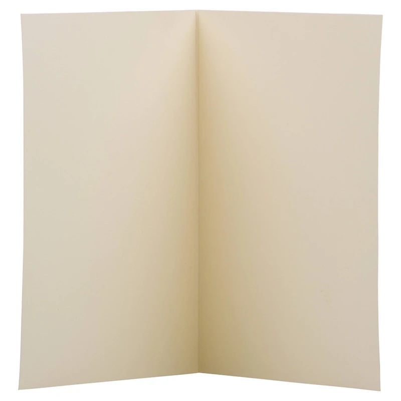 JAM Paper 3.5" x 4.875" Strathmore Ivory Wove Blank Foldover Cards