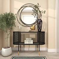 19" Black Aluminum Drip Vase with Melting Designed Body