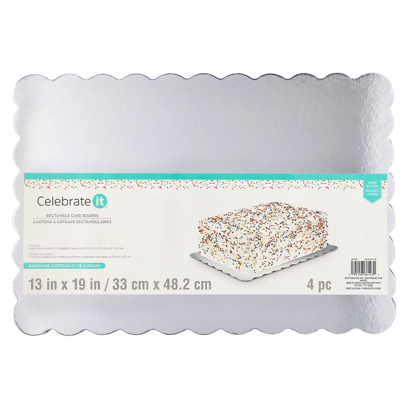 Silver Cake Platters by Celebrate It®, 4ct.