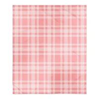 Pink Plaid Sherpa Fleece Blanket