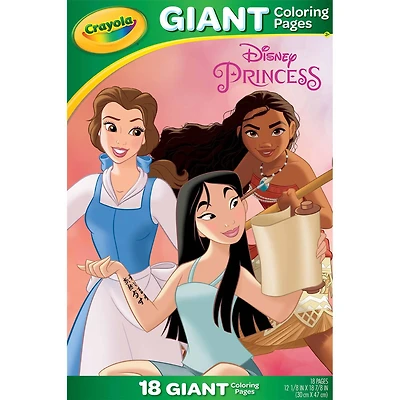 12 Packs: 18 ct. (216 total) Crayola® Disney Princess Giant Coloring Pages