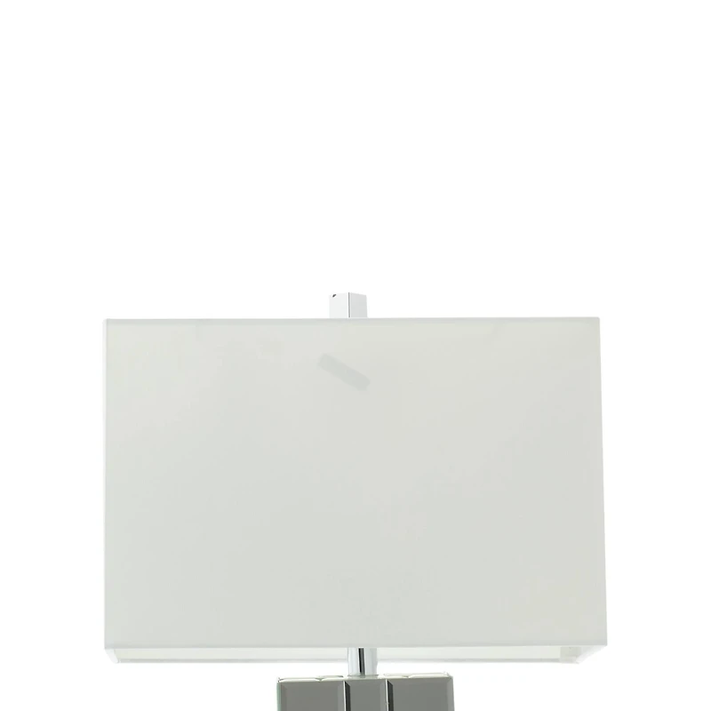 Silver Glass Glam Table Lamp, 29" x 10" x 16"
