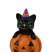 5" Black Cat in Jack-O'-Lantern Tabletop Décor by Ashland®