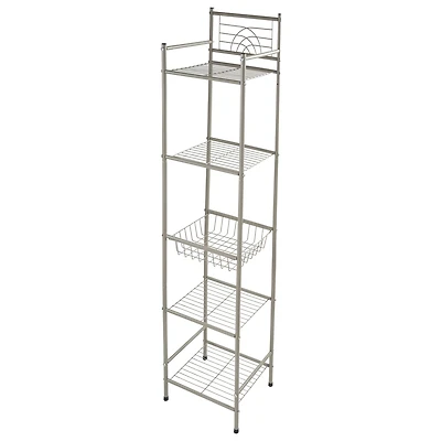 Bath Bliss Satin Nickel Bronze -Tier Storage Shelf
