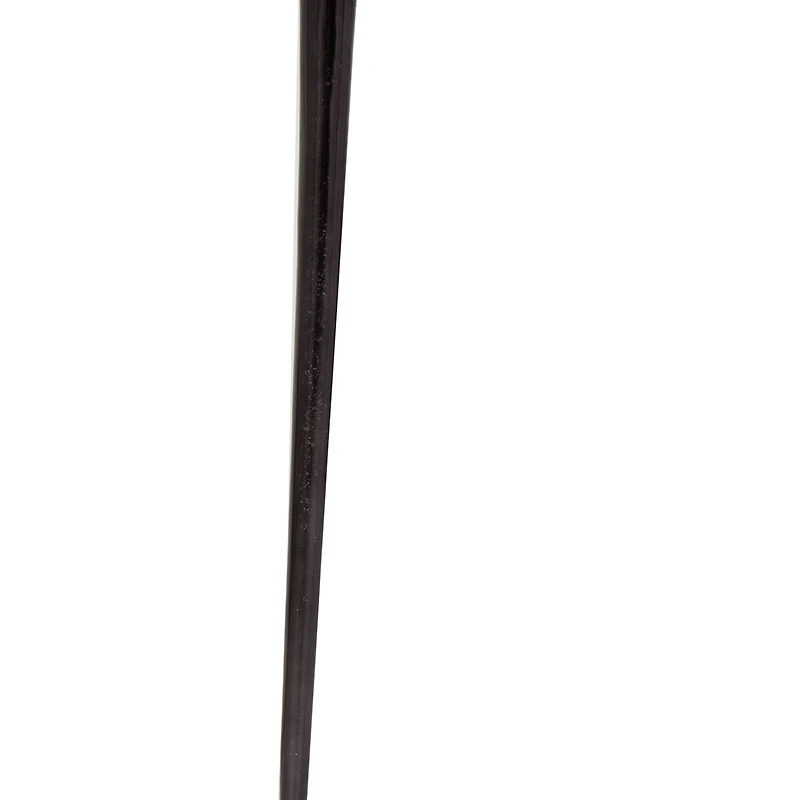 Black Aluminum Abstract Oval Shaped Accent Table with Shaded Glass Top