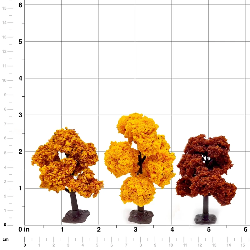 JTT Scenery Products Miniature Autumn Deciduous Trees, 4ct.