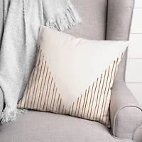 Angled Two Tone Lines 18" x 18" Throw Pillow