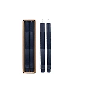 Hello Honey® 10" Navy Blue Unscented Hobnail Taper Candles, 2ct.