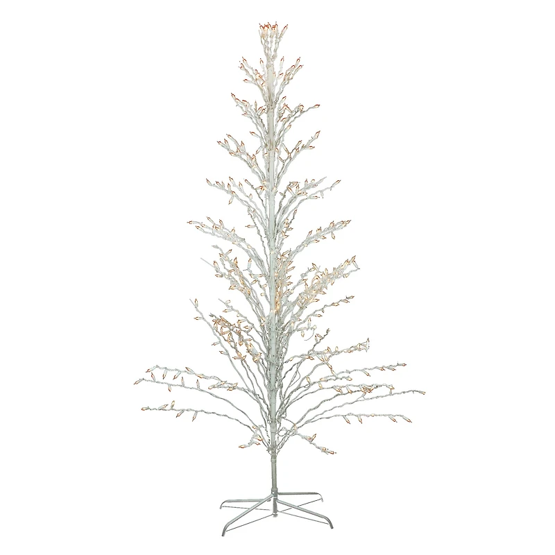 6ft. Pre-Lit White Cascade Twig Artificial Christmas Tree
