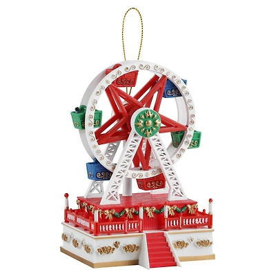 Mr. Christmas 5" Animated Carnival Ferris Wheel with White Base
