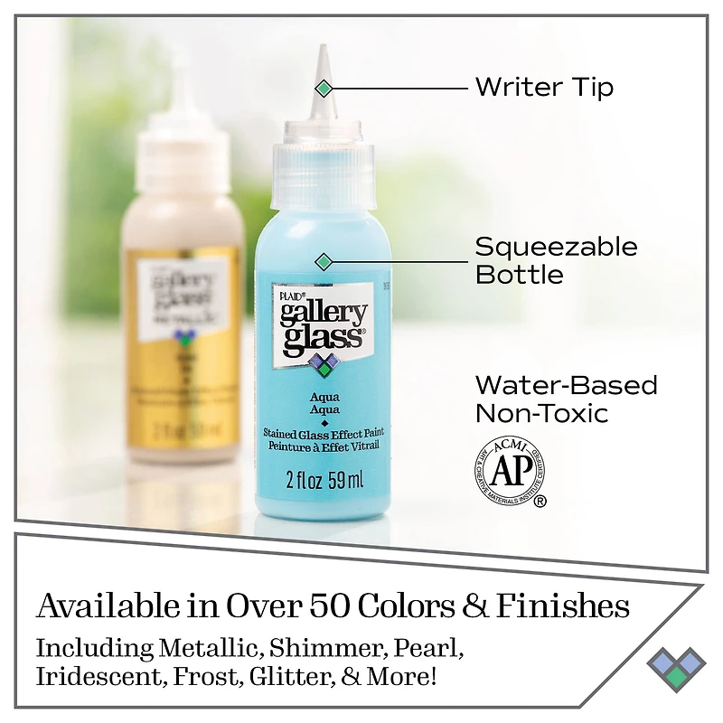 Plaid® Gallery Glass® Stained Glass Effect Paint, 2oz.