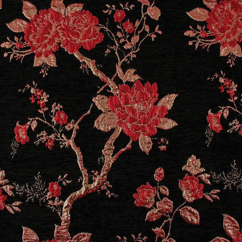 Cosplay by Yaya Han Red Floral Velvet Brocade Fabric