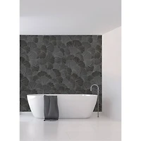 Katie Hunt Charcoal Gray Petals Wall Mural