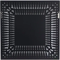 Silver Glass Wall Mirror with Crystal Embellishment 32" x 1" x 32"