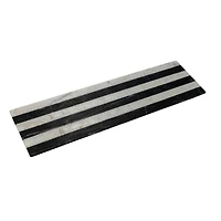 Hello Honey® 21" Black & White Marble Cheese & Serving Board with Stripes