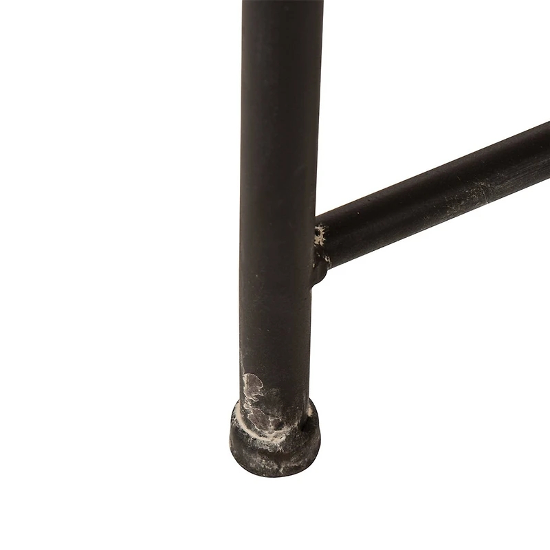 Glitzhome® Farmhouse Enamel Metal Serving Table