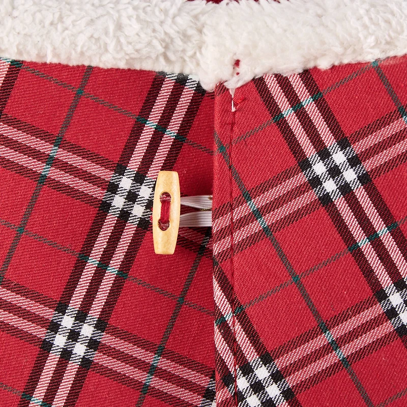 DII® Red Plaid Holiday Tree Collar