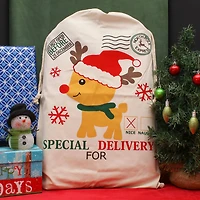 Personality Case™ 19" x 26" Baby Reindeer Delivery Christmas Cotton Sack