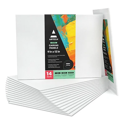 Arteza® 9" x 12" White Canvas Panels, 14ct.
