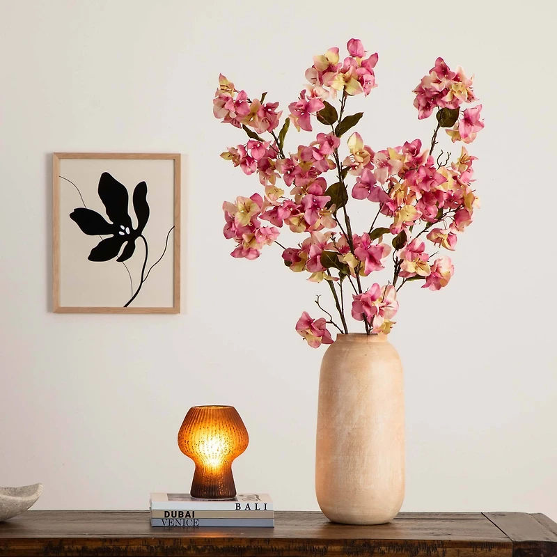 47" Light Pink Bougainvillea Flower Stems, 3ct.