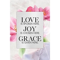 9" Love Is Spoken Here Plaque