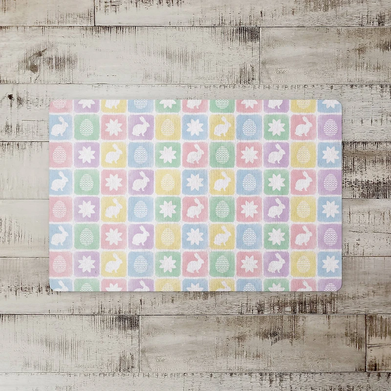 Easter Block Pattern 18" x 27" Floor Mat