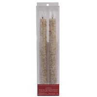 10.5" Frosted Birch LED Wax Taper Candles, 2ct. by Ashland®