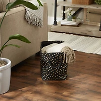 Medium Polyester Rectangle Bin With Gold Dots