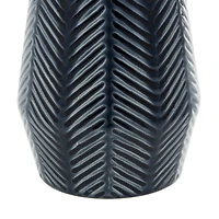 Dark Blue Ceramic Contemporary Vase Set