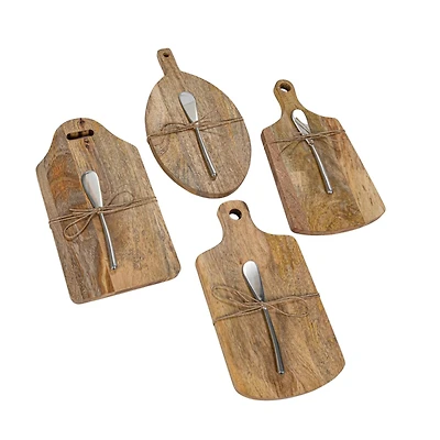 Hello Honey® Mango Wood Board & Knife Set