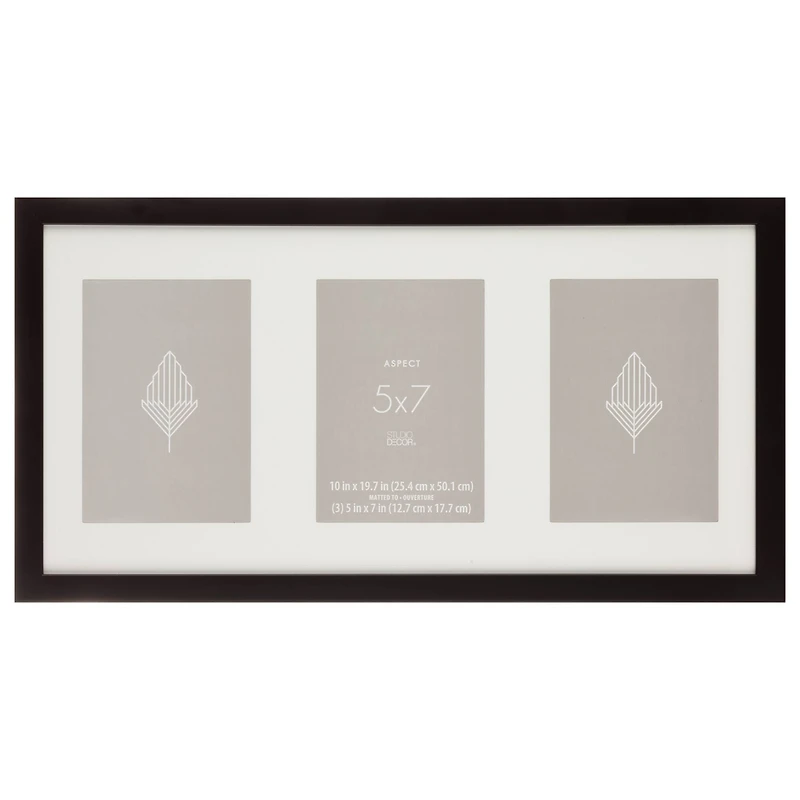 Aspect 3 Opening 5" x 7" Black Collage Frame by Studio Décor®