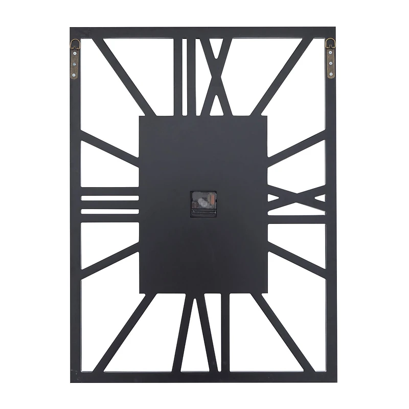 Silver MDF Glam Wall Clock, 32" x 2" x 24"