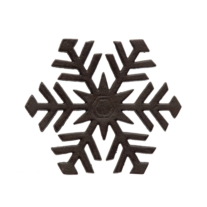 Hello Honey® 8" Black Cast Iron Snowflake Trivet