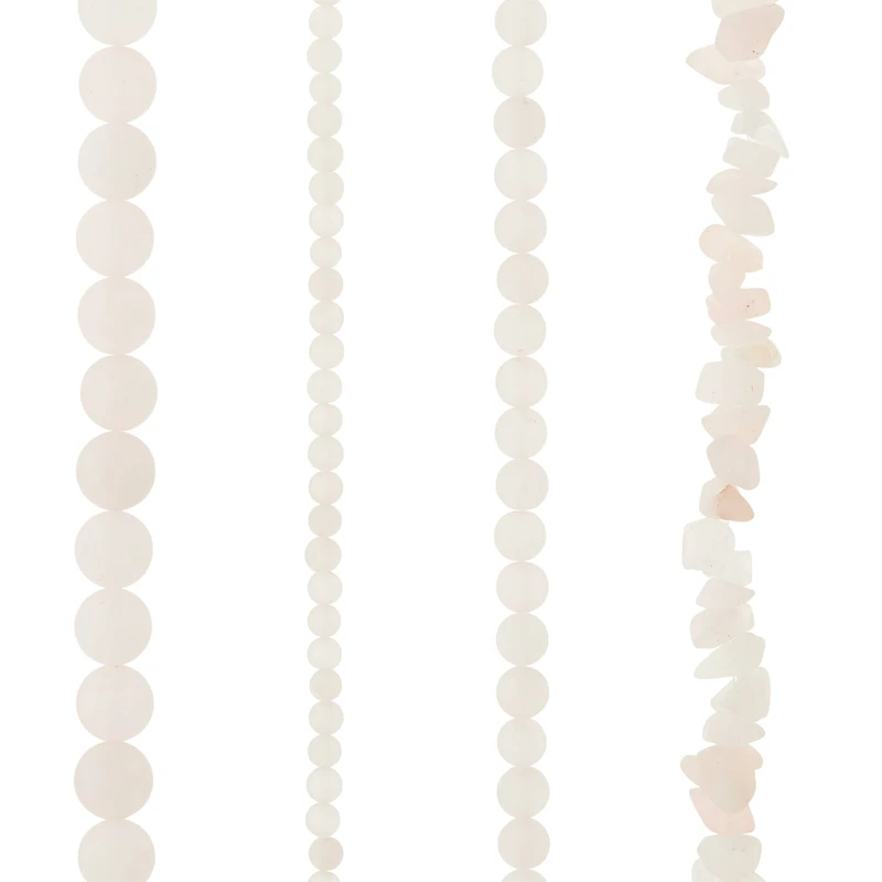 6 Pack: Matte Rose Quartz Stone Beads by Bead Landing™