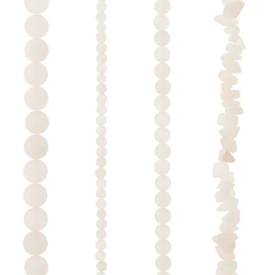 6 Pack: Matte Rose Quartz Stone Beads by Bead Landing™