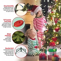 ft. Pre-Lit Dunhill® Fir Hinged Full Artificial Christmas Tree