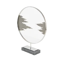 23" Black Abstract Stainless Steel Sculpture