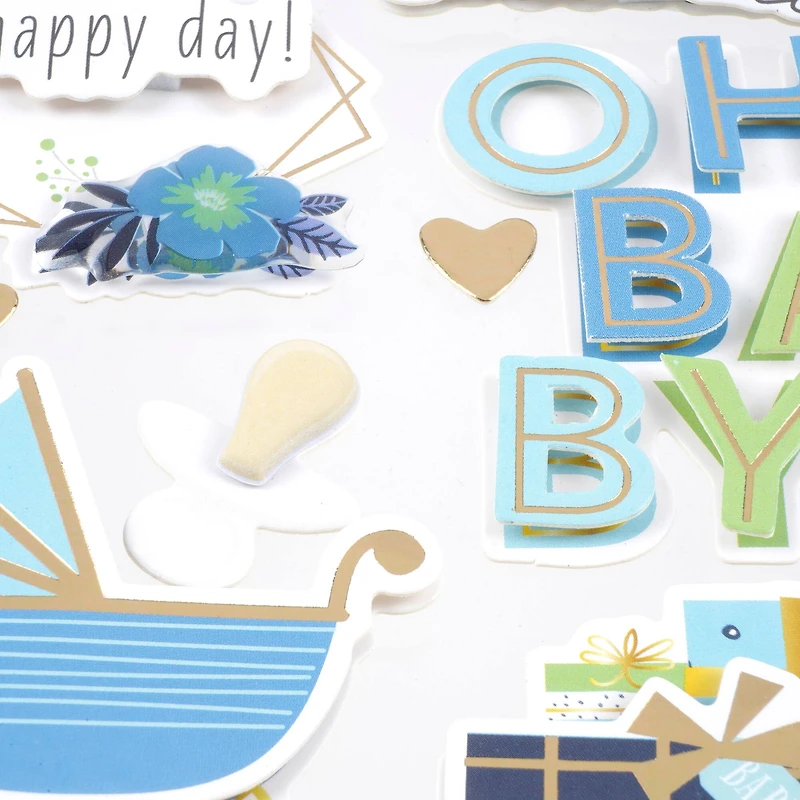 Blue Hello Baby Stickers by Recollections™