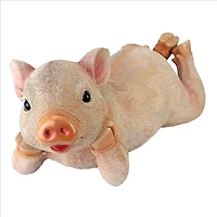 Design Toscano 11" Vogue the Lounging Pig Outdoor Statue